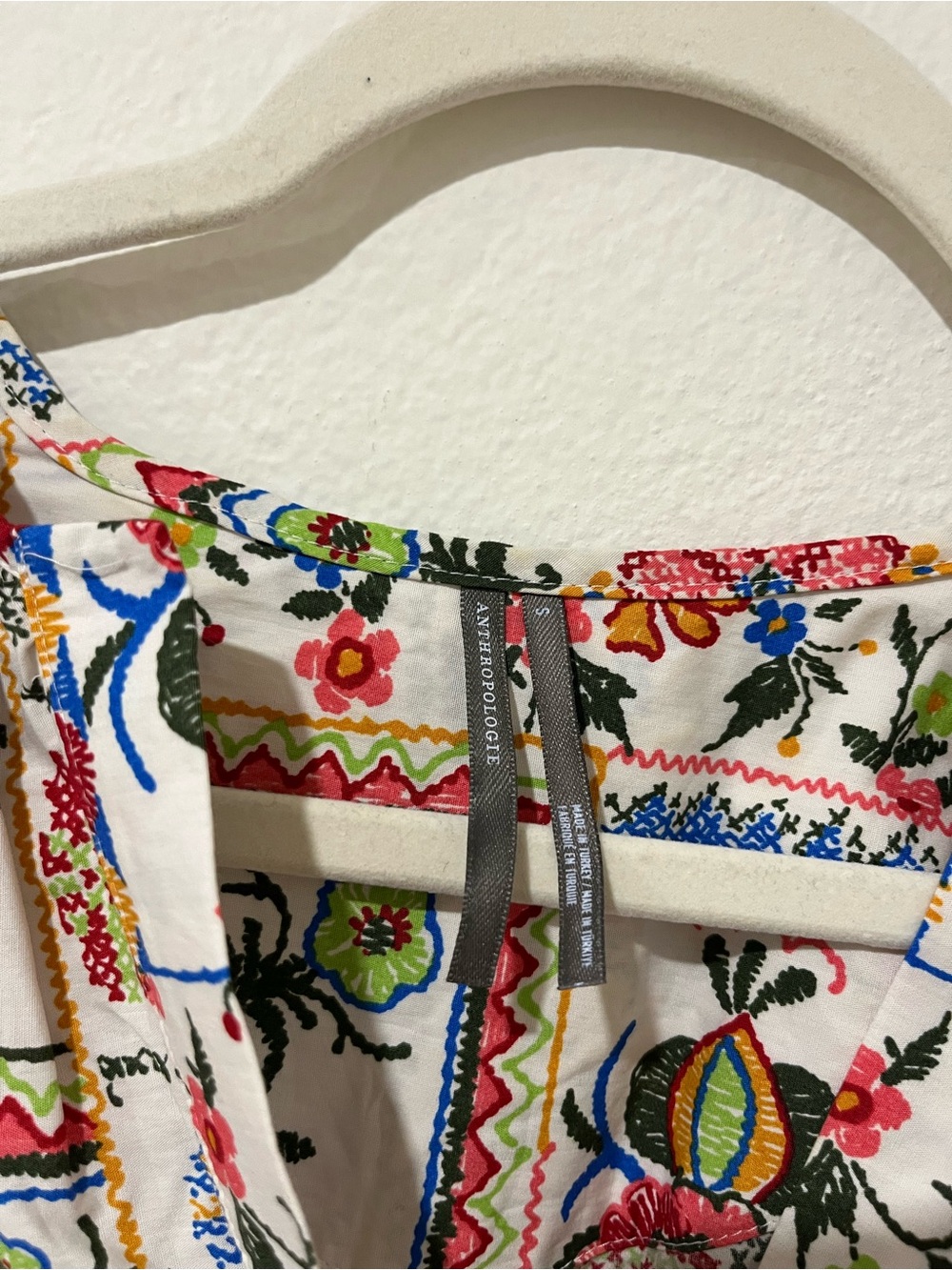 Anthropologie The Somerset Maxi Dress Ivory Tile Print Size - Picture 4 of 6